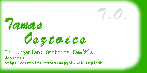 tamas osztoics business card
